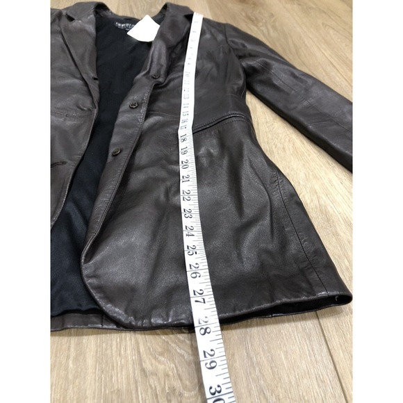 Giorgio Armani Brown Jacket Blazer Woman’s 40 Lamb Leather Italy R1 - Picture 7 of 9